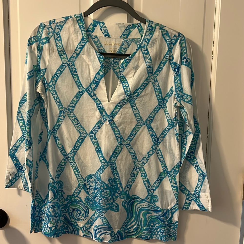 Lilly Pulitzer Amelia Island Turtle Cove Tunic XS